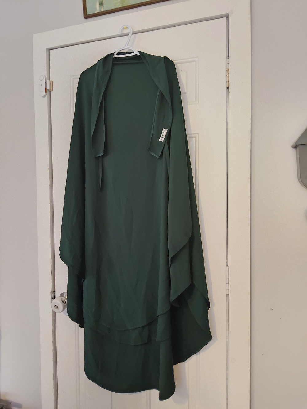 Emerald Peach Wool Multi Layer Khimar